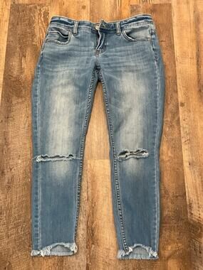 Free People W26 raw edge skinny jeans